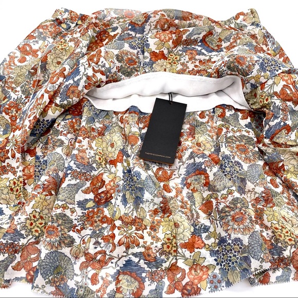 NWT Frye Cream Floral Magdalena Circle Skirt, XS - Picture 9 of 15
